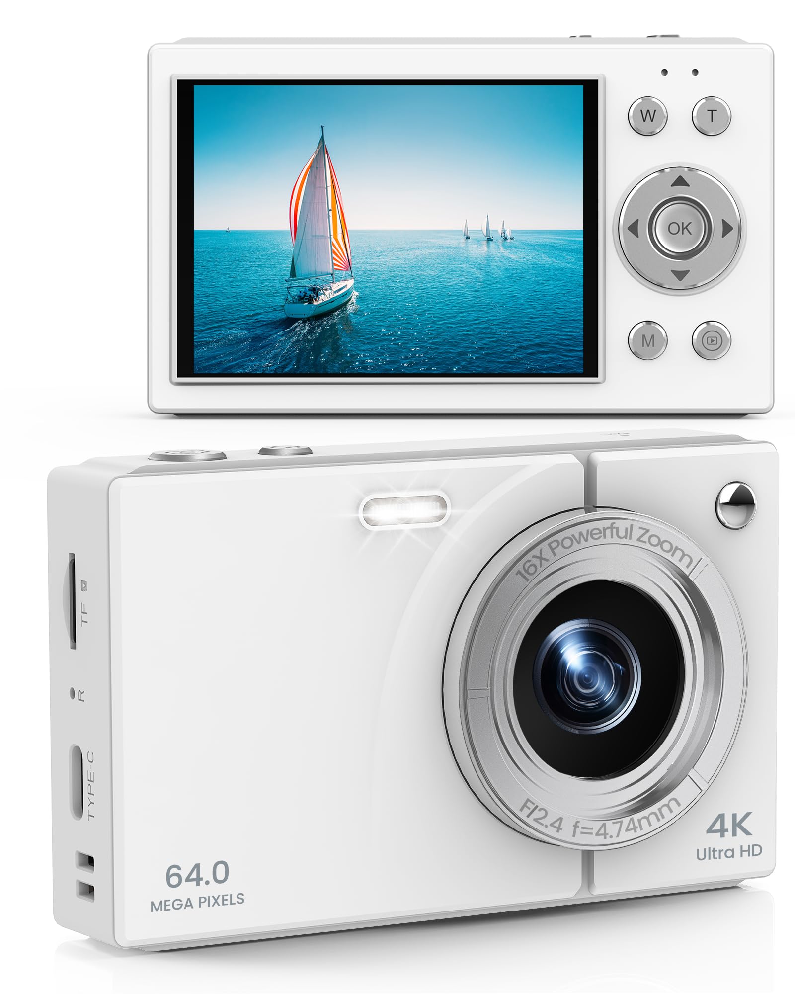 Amazon.com : Digital Camera,4K 64MP with Autofocus, 16X Zoom